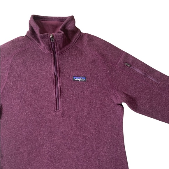 Patagonia Women’s Better Sweater 1/4 Zip Fleece Jacket Plum Purple Size L - Picture 2 of 8
